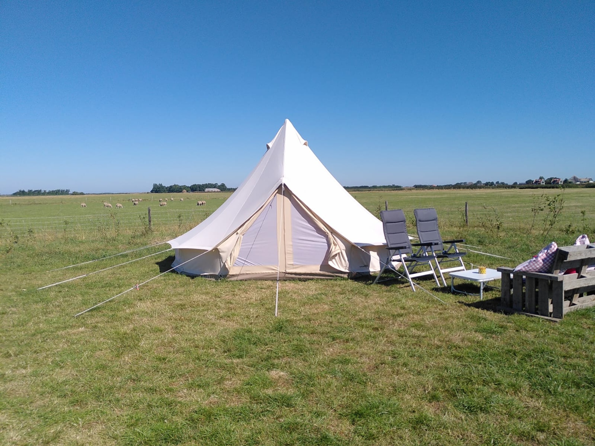 Ingerichte Bell tent – afbeelding 3