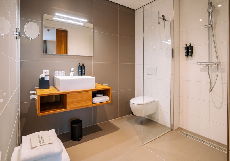 Tweepersoons kamer Deluxe met terras - Douche/toilet – afbeelding 5